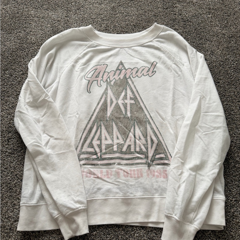 White Graphic Sweater